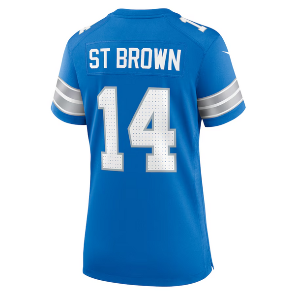 Amon-Ra St Brown Detroit Lions Nike Women's Game Jersey - Blue