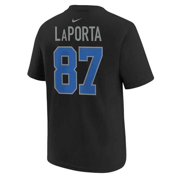 Sam LaPorta Detroit Lions Nike Youth Name and Number T-Shirt - Black