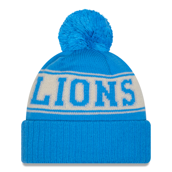 Detroit Lions New Era Retro Knit Hat - Blue