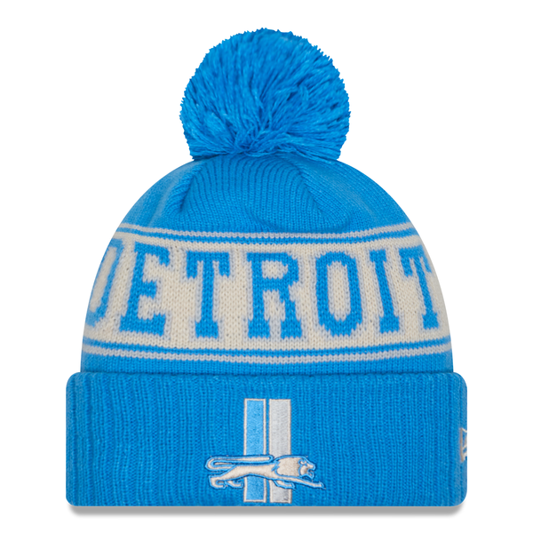 Detroit Lions New Era Retro Knit Hat - Blue