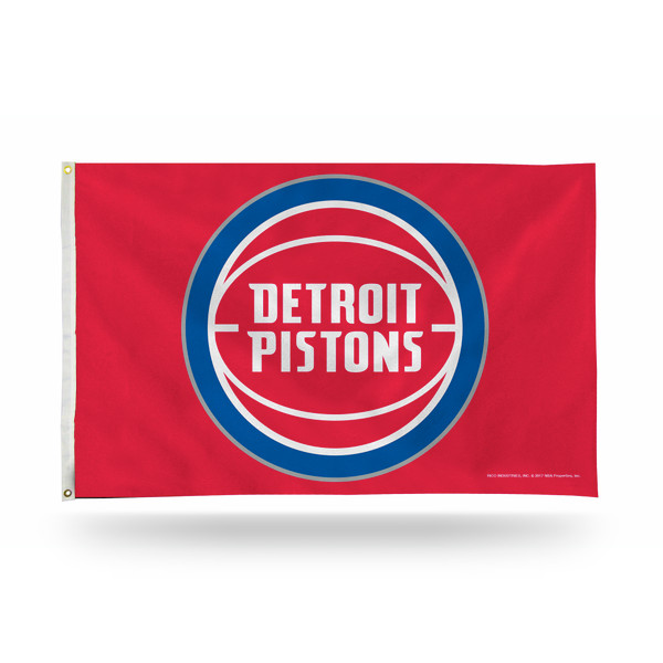 Rico Industries Detroit Pistons 3’x5’ Banner Flag