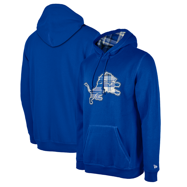 【US限定】NEW ERA Detroit Lions Hoodie DRAFT2024 Blue Detroit Lions New Era 3rd Down Pullover Hoodie - Blue