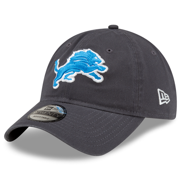 Detroit Lions New Era Core Classic 9TWENTY Adjustable Hat - Graphite