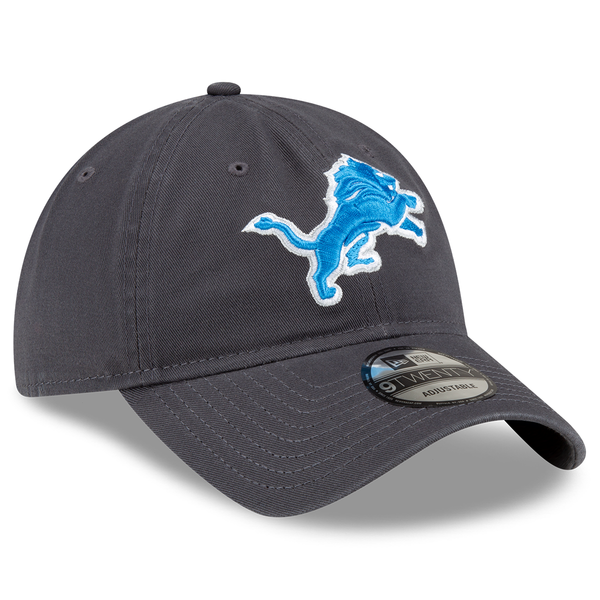 Detroit Lions New Era Core Classic 9TWENTY Adjustable Hat - Graphite