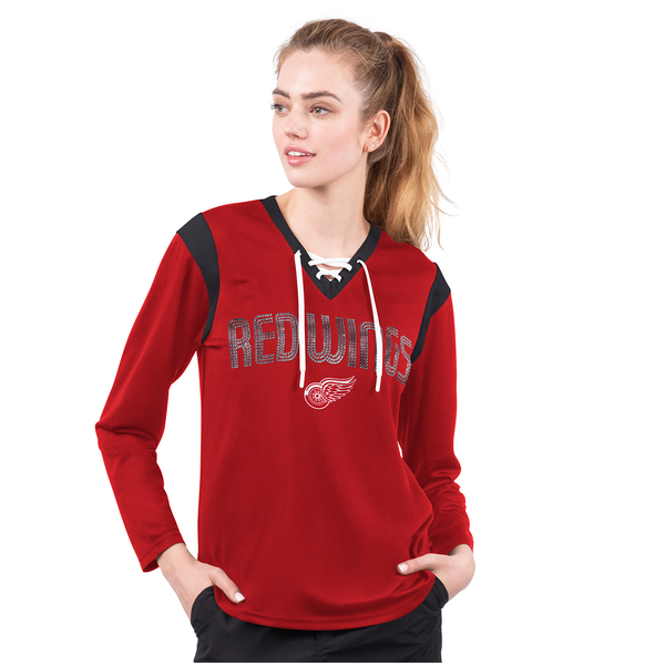 Detroit Red Wings G-III 4Her Women's Icing II Long Sleeve T-Shirt - Red