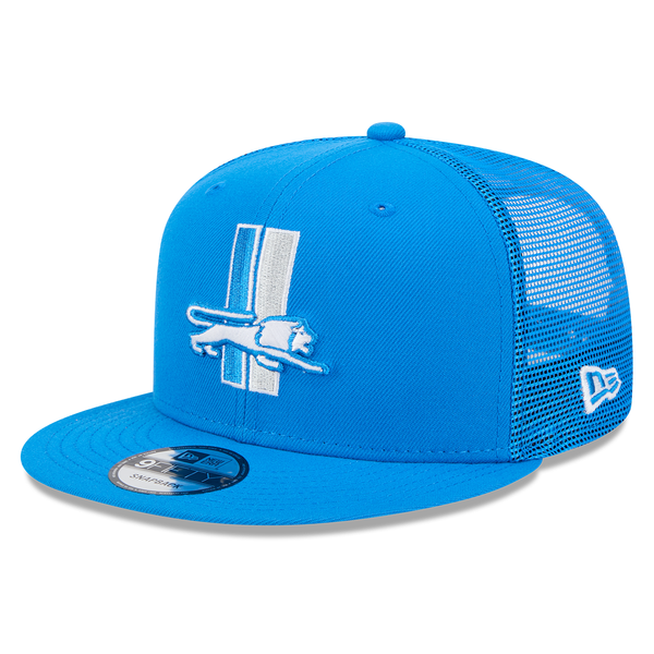 Detroit Lions New Era Historic Trucker 9FIFTY Snapback Hat - Blue