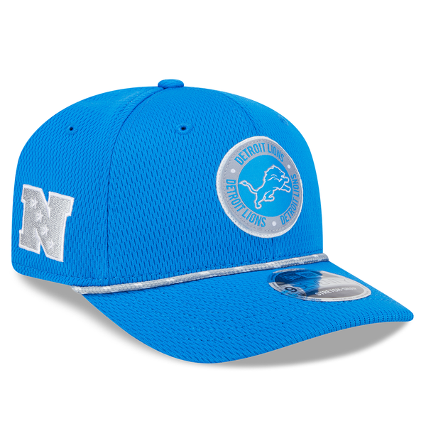 Detroit Lions New Era Youth 2024 Sideline 9SEVENTY Stretch-Snap Hat - Blue