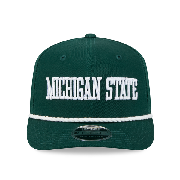 Michigan State Spartans New Era Wordmark 9SEVENTY Stretch-Snap Hat - Green