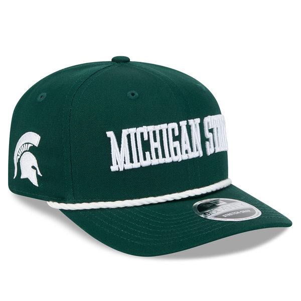 Michigan State Spartans New Era Wordmark 9SEVENTY Stretch-Snap Hat - Green