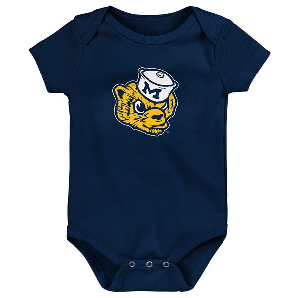 Michigan Wolverines Outerstuff Newborn Vault Bodysuit - Navy