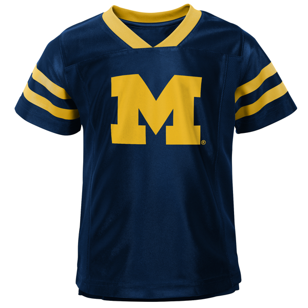 Michigan Wolverines Outerstuff Toddler Two-Piece Training Camp Jersey & Pants Set  - Navy/Maize