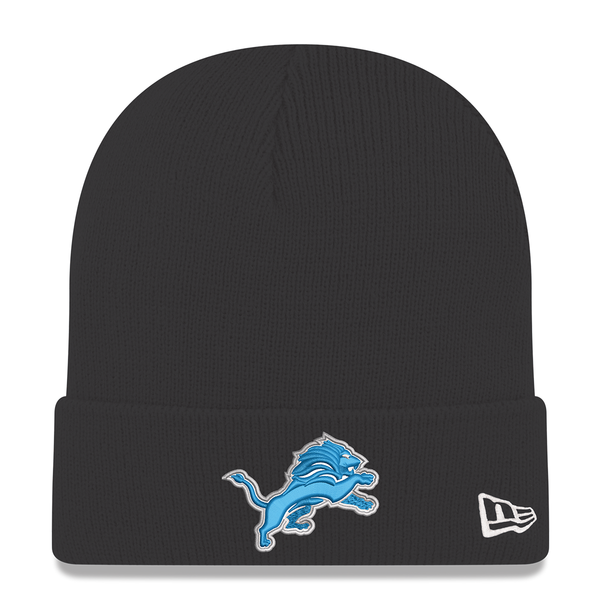 Detroit Lions New Era Cuffed Knit Hat - Black