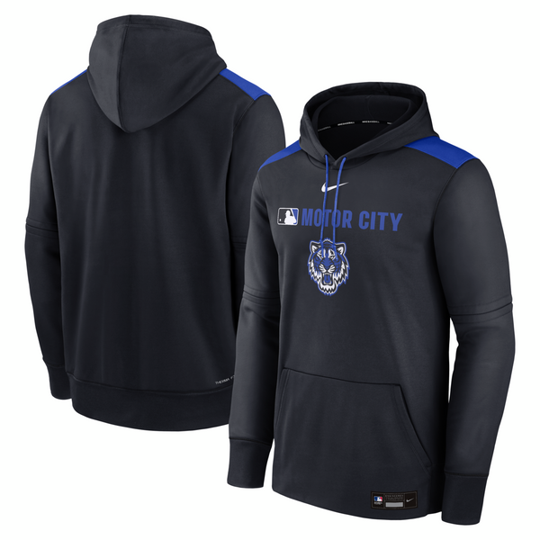 Detroit Tigers Nike 2025 Authentic Collection City Connect Performance Pullover Hoodie - Navy