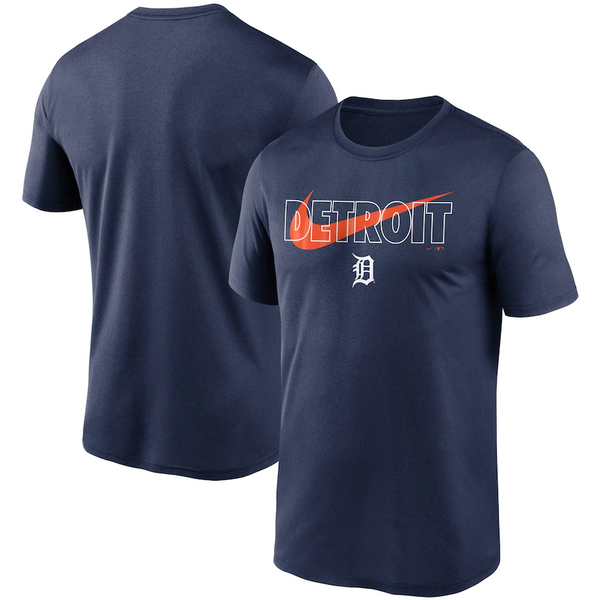 Detroit Tigers Womens Blue New Basic Short Sleeve T-Shirt