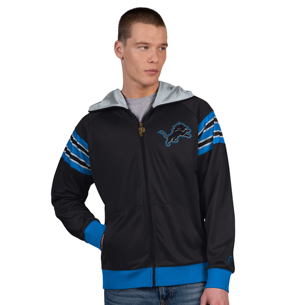 Detroit Lions Pro Player Motor City Muscle Helmet Full-Zip Jacket - Black Detroit Lions Pro Player Motor City Muscle Helmet Full-Zip Jacket - Black