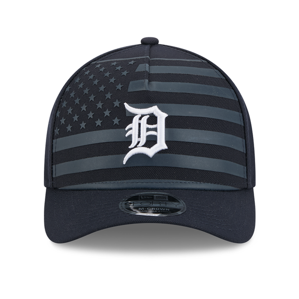 Detroit Tigers New Era Flag A-Frame 9FORTY Adjustable Hat - Navy