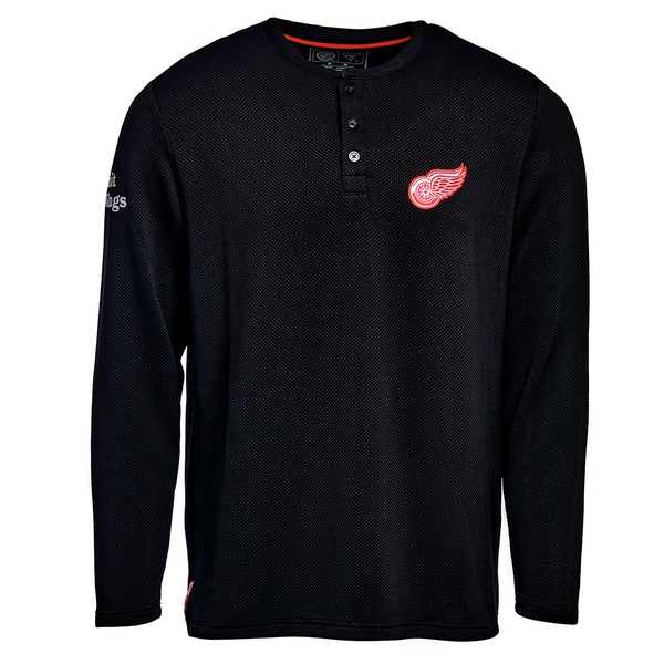 Detroit Red Wings FE Apparel Henley T-Shirt - Black Detroit Red Wings FE Apparel Henley T-Shirt - Black
