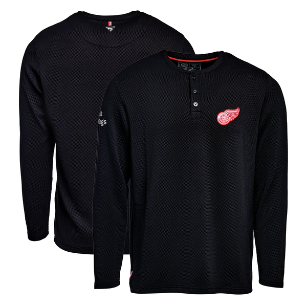 Detroit Red Wings FE Apparel Henley T-Shirt - Black Detroit Red Wings FE Apparel Henley T-Shirt - Black