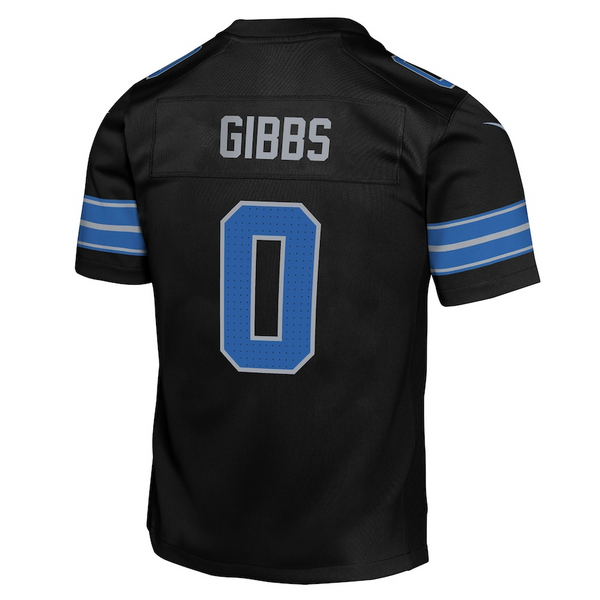 Jahmyr Gibbs Detroit Lions Nike Youth 2025 Alternate Game Jersey - Black