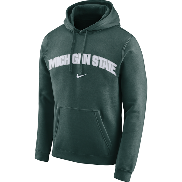 Nike Michigan State Spartans Green Arch Club Fleece Pullover Hoodie
