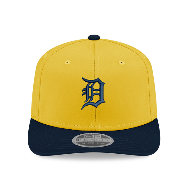 Detroit Tigers x Michigan Wolverines New Era Co-Branded 9SEVENTY Stretch-Snap Hat - Maize/Navy
