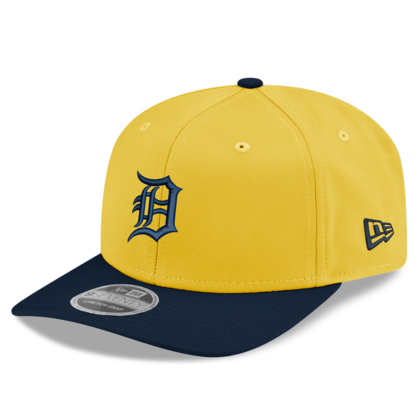 Detroit Tigers x Michigan Wolverines New Era Co-Branded 9SEVENTY Stretch-Snap Hat - Maize/Navy