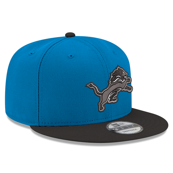 Detroit Lions New Era 2Tone Snap Shot 9FIFTY Snapback Hat - Blue/Black