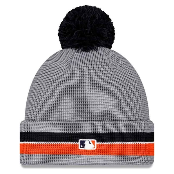 Detroit Tigers New Era 2025 Batting Practice Knit Hat - Gray