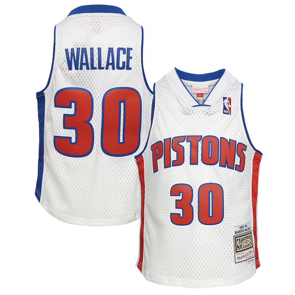 Rasheed Wallace Detroit Pistons Mitchell & Ness Youth 2003/04 Hardwood Classics Swingman Jersey - White