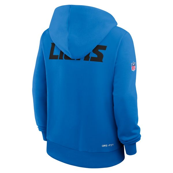 Detroit Lions Nike Women's 2025 Sideline Pullover Hoodie - Blue