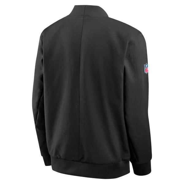 Detroit Lions Nike 2025 Sideline Full-Zip Bomber Jacket - Black