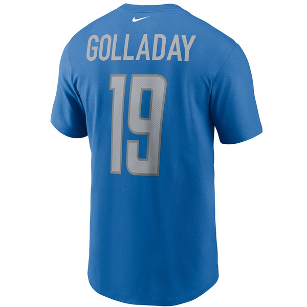 Nike Detroit Lions Blue Kenny Golladay Player Name & Number T-Shirt