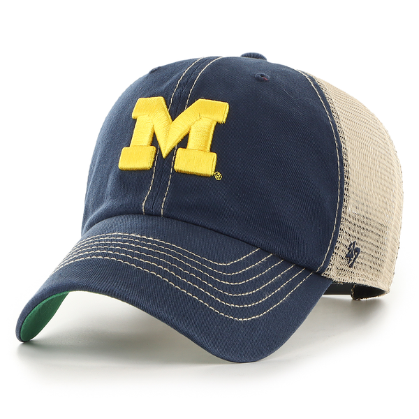 Michigan Wolverines '47 Trawler Clean Up Adjustable Hat - Navy