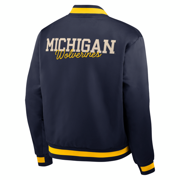 Michigan Wolverines Nike Vault Full-Snap Varsity Jacket - Navy