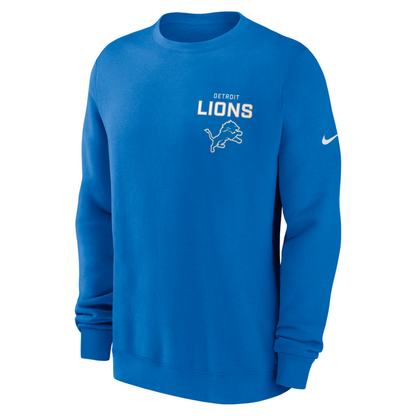 Detroit Lions Nike Primetime Club Pullover Sweatshirt - Blue
