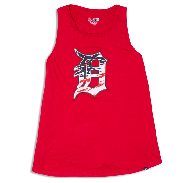 Detroit Tigers New Era Women's Fourth of July Tank Top - Red