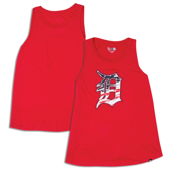 Detroit Tigers New Era Women's Fourth of July Tank Top - Red