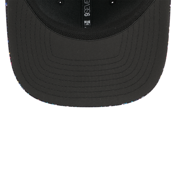 Detroit Lions New Era 2025 Crucial Catch 9SEVENTY Trucker Stretch-Snap Hat - Black