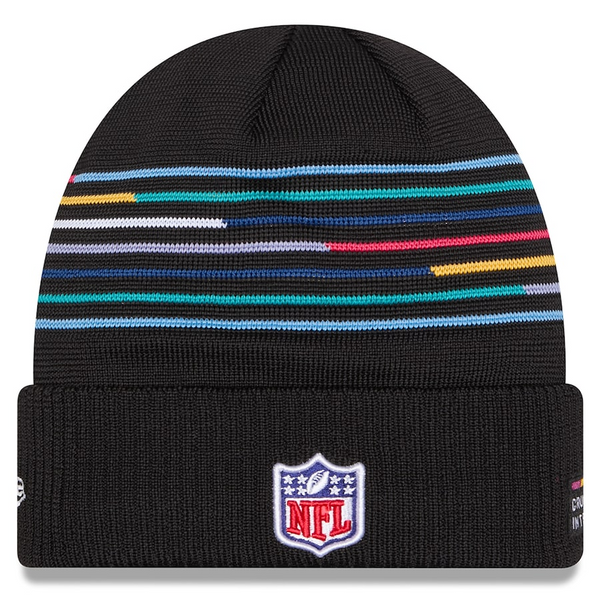 Detroit Lions New Era 2025 Crucial Catch Knit Hat - Black