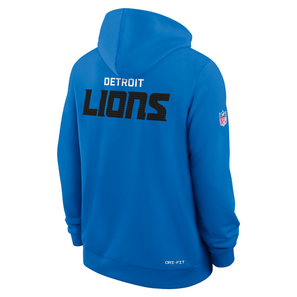 Detroit Lions Nike Sideline Standard Issue Initial Home Dri-FIT Hoodie - Blue Detroit Lions Nike Sideline Standard Issue Initial Home Dri-FIT Hoodie - Blue