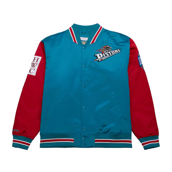 Detroit Pistons Mitchell & Ness Hardwood Classics Primetime Full-Snap Satin Jacket - Teal Detroit Pistons Mitchell & Ness Hardwood Classics Primetime Full-Snap Satin Jacket - Teal