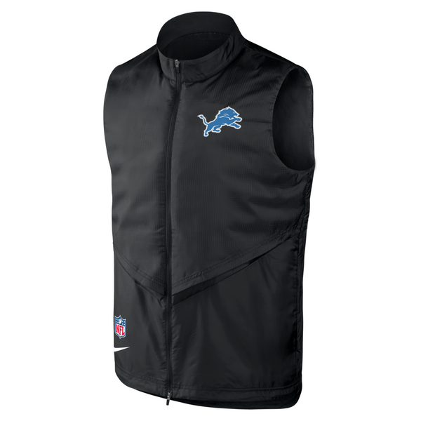 Detroit Lions Nike 2025 Sideline Full-Zip Vest - Black Detroit Lions Nike 2025 Sideline Full-Zip Vest - Black