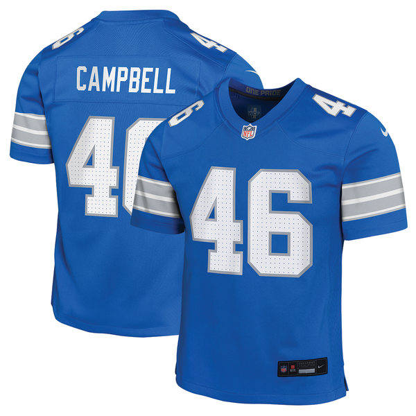 Jack Campbell Detroit Lions Youth Game Jersey - Blue