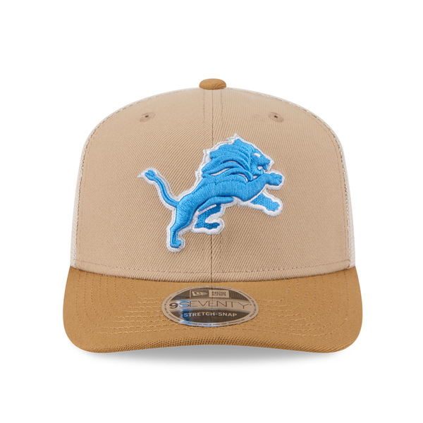 Detroit Lions New Era 2Tone Trucker 9SEVENTY Stretch-Snap Hat - Tan/Stone Detroit Lions New Era 2Tone Trucker 9SEVENTY Stretch-Snap Hat - Tan/Stone
