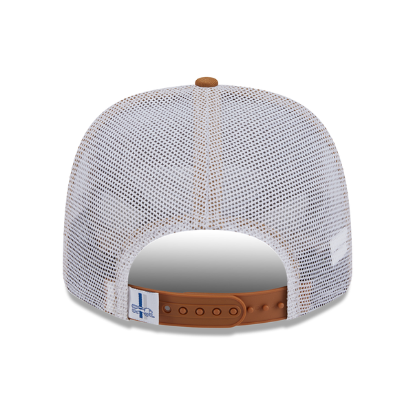 Detroit Lions New Era Retro Trucker 9SEVENTY Stretch-Snap Hat - Light Bronze/White Detroit Lions New Era Retro Trucker 9SEVENTY Stretch-Snap Hat - Light Bronze/White