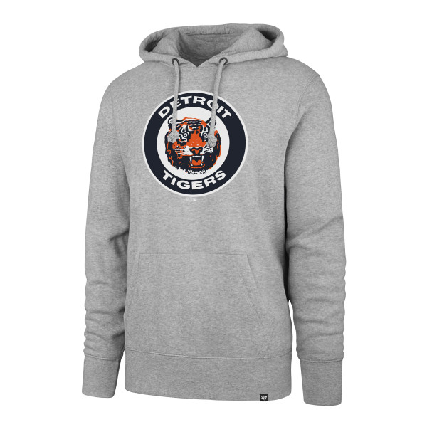 Detroit Tigers '47 Cooperstown Collection 1984 Logo Headline Pullover Hoodie - Gray