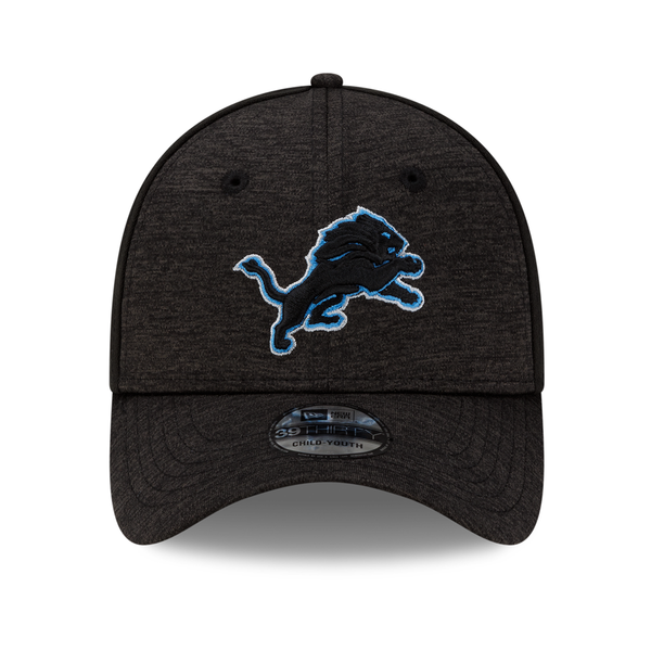 Detroit Lions New Era Kid's Shadow Tech 39THIRTY Flex Hat - Black