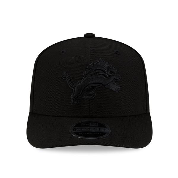 Detroit Lions New Era Blackout 9SEVENTY Stretch-Snap Hat - Black