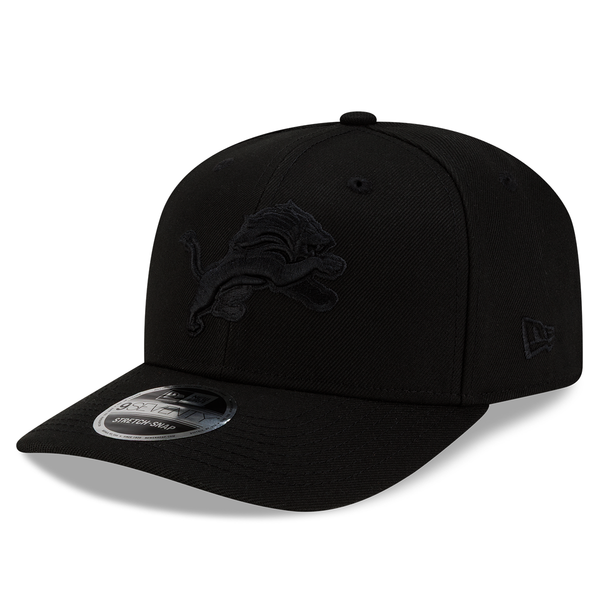 Detroit Lions New Era Blackout 9SEVENTY Stretch-Snap Hat - Black