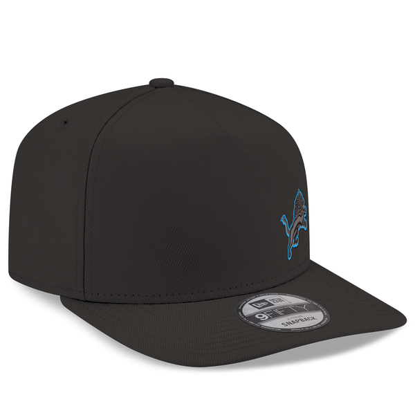 Detroit Lions New Era A-Frame Flawless 9FIFTY Snapback Hat - Black